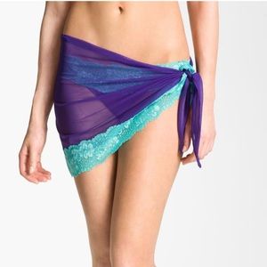 Beach bunny purple/turquoise cover up sarong